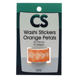 Colorations - Stickers Washi - Pétales orange, 80e.