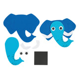 Colorations - Les visages d'animaux en mousse font un ensemble d'artisanat, 36dlg.