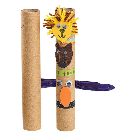 Rouleaux de coloriages artisanaux en carton recyclé 24 pièces extra longs.