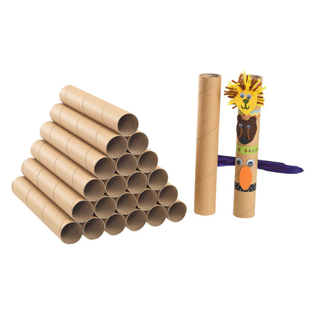 Rouleaux de coloriages artisanaux en carton recyclé 24 pièces extra longs.
