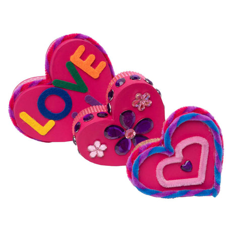 Colorations - boîtes en papier mâché en forme de coeur, 3 pcs.