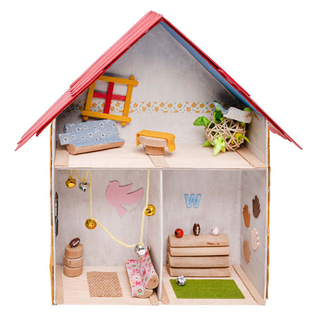Colorations - maison de poupée en papier mâché
