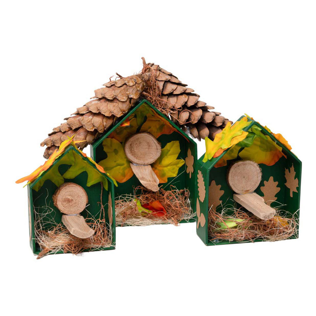 Ensemble d'artisanat de maison en papier mâché Colorations - 3 pièces de jouets créatifs.