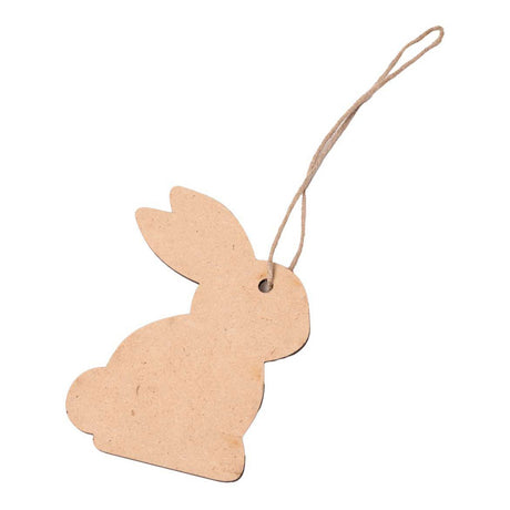 Colorations décorez vos propres pendentifs lapin de Pâques, 6 pcs.