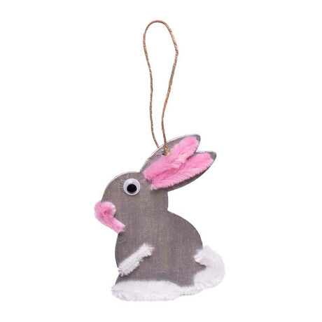 Colorations décorez vos propres pendentifs lapin de Pâques, 6 pcs.