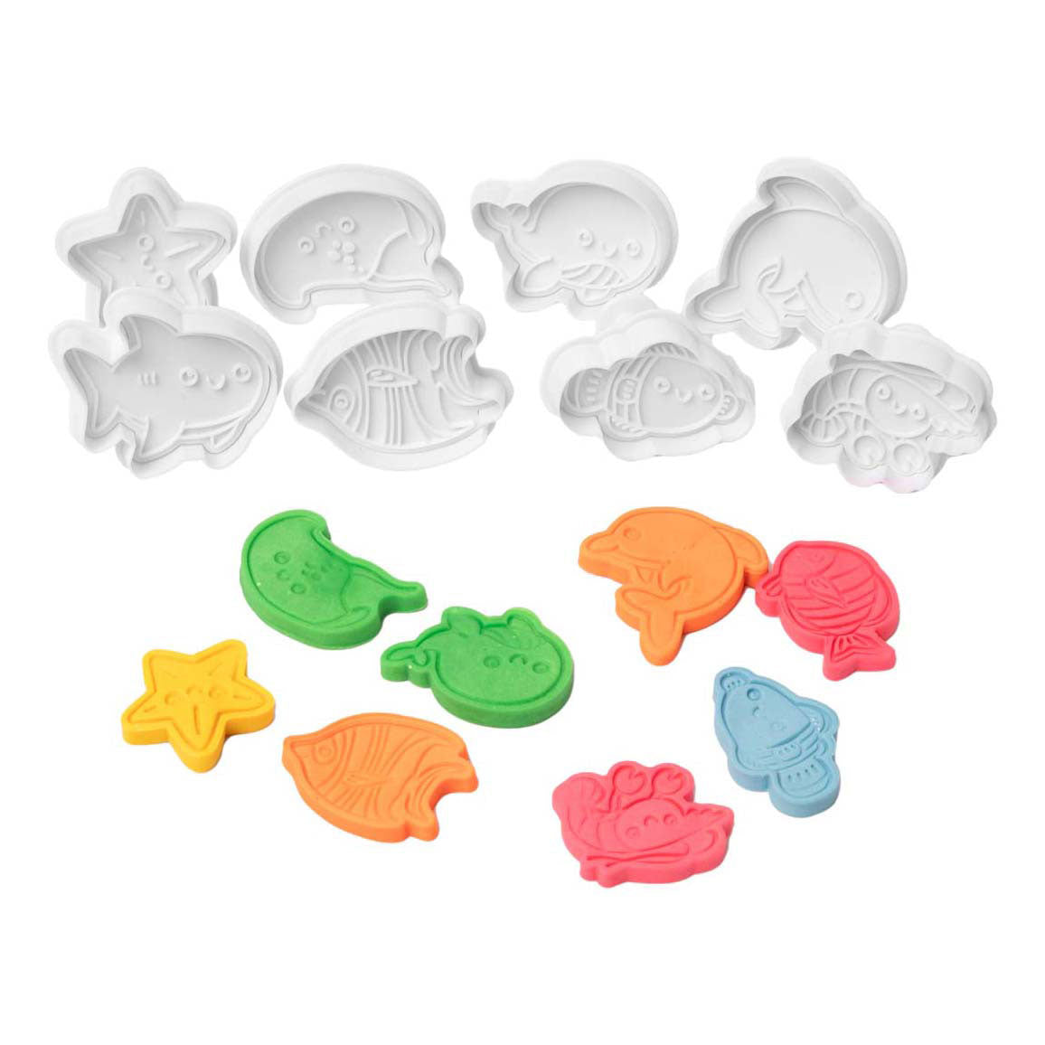 Colorations - emporte-pièces animaux marins, 8 pcs.