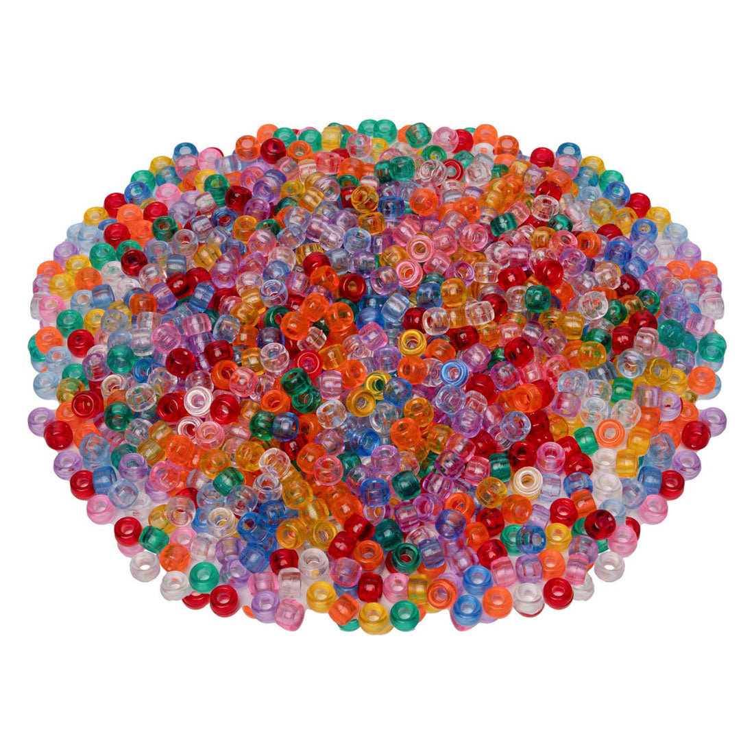 Colorations - perles poney transparentes 6x9 mm, 1000 pcs.