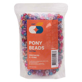Colorations - perles poney pailletées 6x9 mm, 1000 pcs.