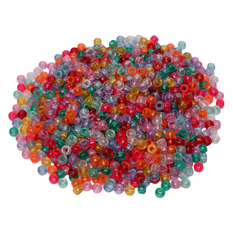 Colorations - perles poney pailletées 6x9 mm, 1000 pcs.
