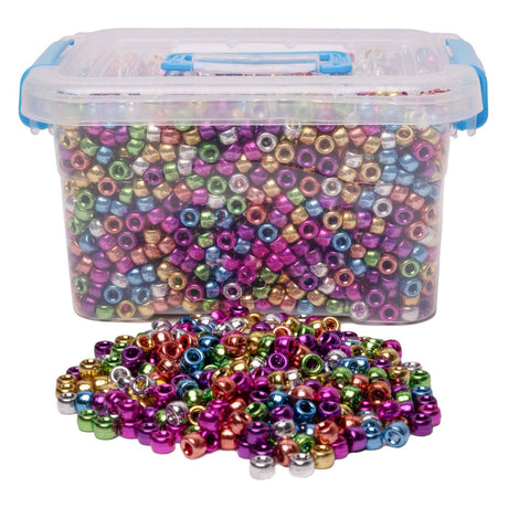 Colorations - perles poney métalliques, 4000 pièces.