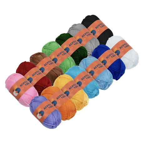 Colorations - ensemble de fils acryliques - 14 couleurs - 50g par écheveau