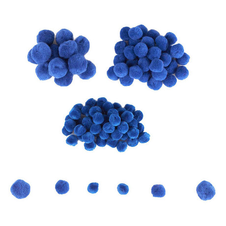 Colorations - mini pompons bleus, 100 pcs.