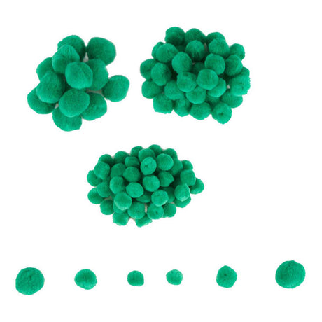 Colorations - mini pompons verts, 100 pcs.