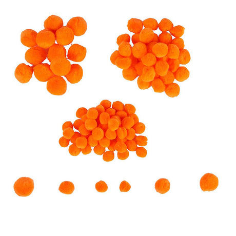 Colorations - mini pompons orange, 100 pcs.