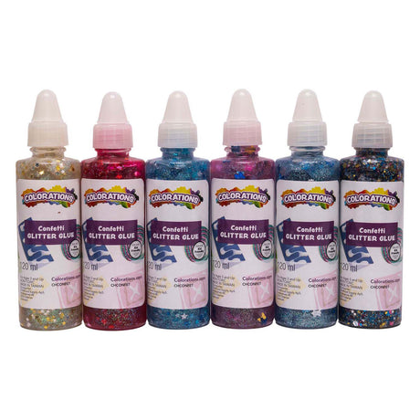 Colorations - colle pailletée confettis 118 ml, 6 pcs.