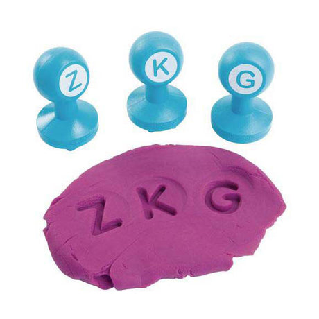 Colorations - tampons en argile lettres majuscules, 26 pcs.