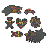Colorations - formes de figures à gratter, 98 pcs.