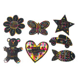 Colorations - formes de figures à gratter, 98 pcs.