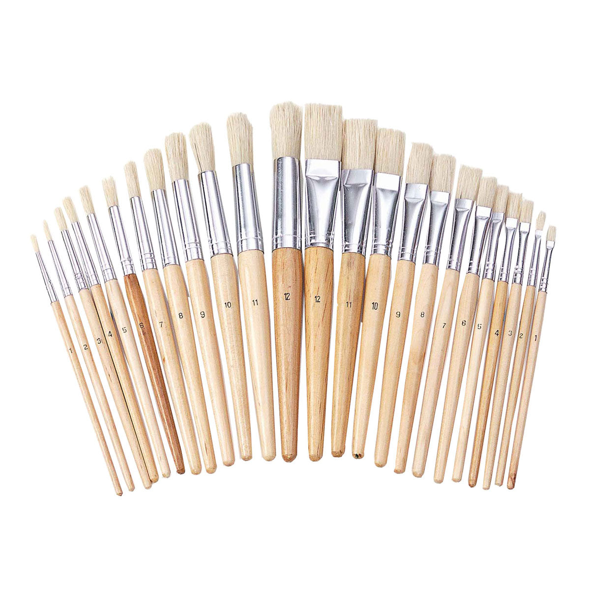 Colorations - pinceaux en bois, 24 pcs.