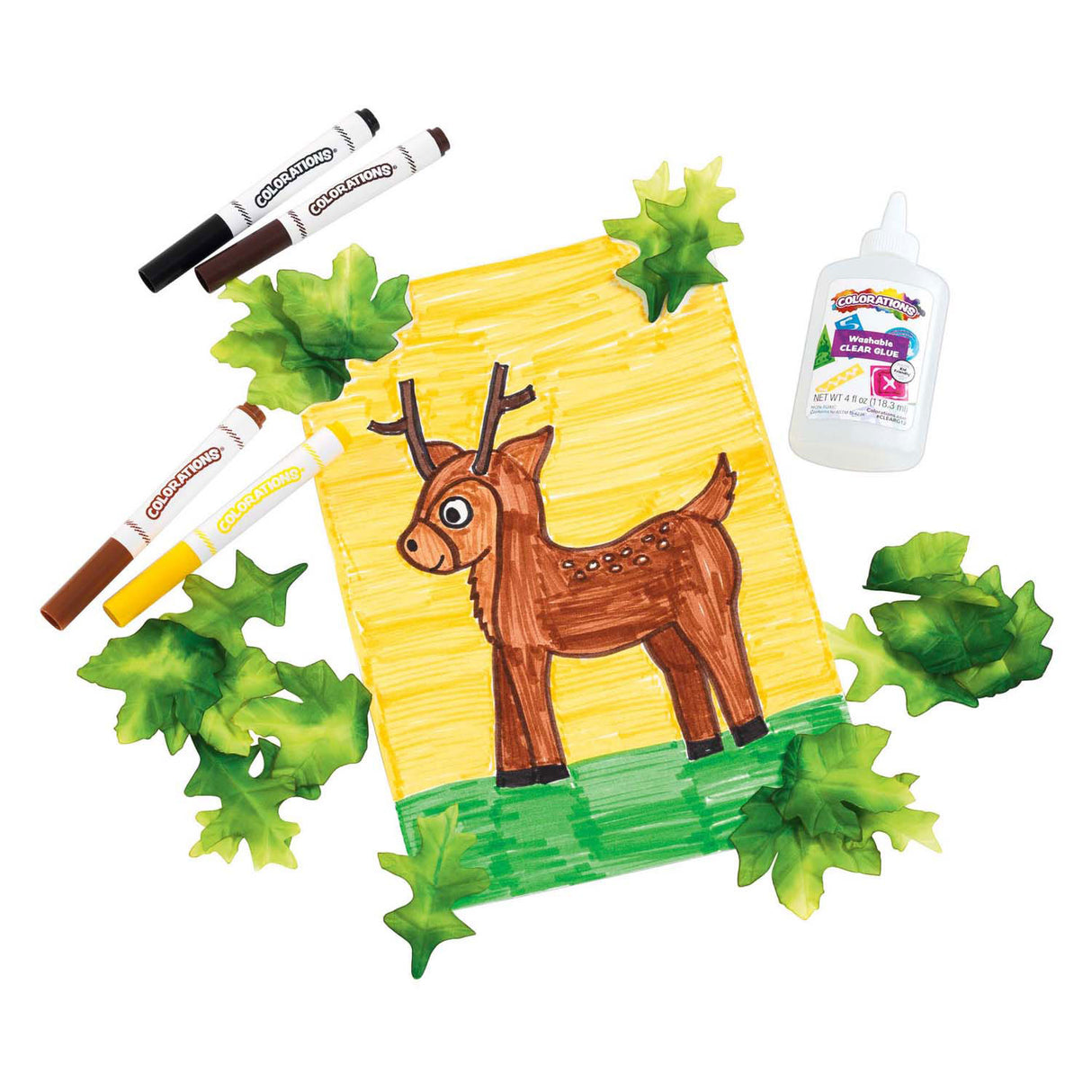 Colorations - feuilles vertes, 200 pcs.