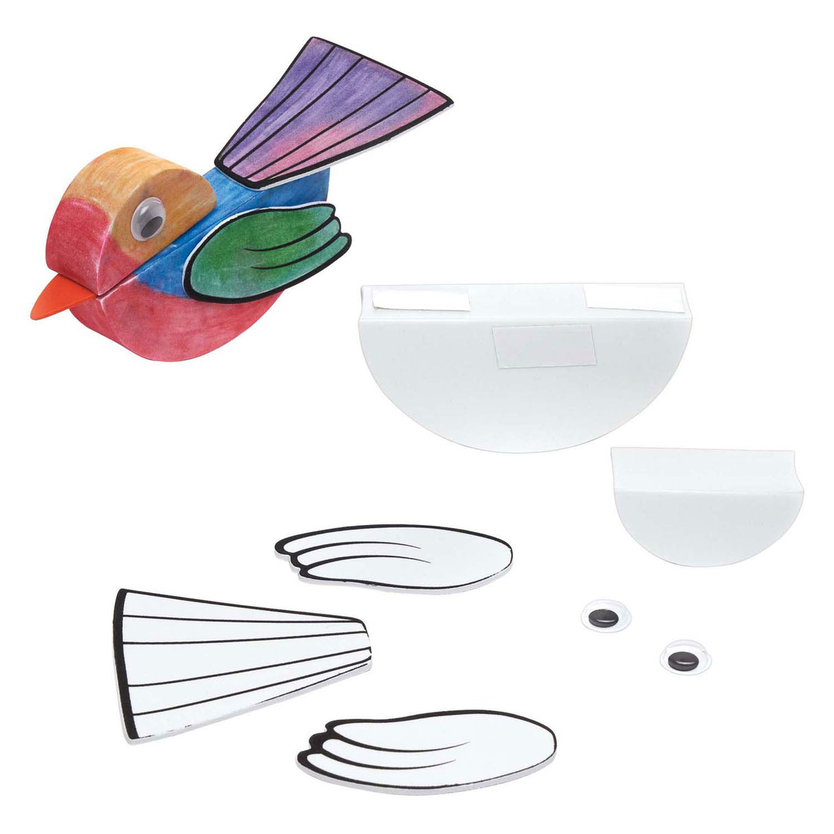 Colorations - ensemble de bricolage pour oiseaux, 12 pcs.