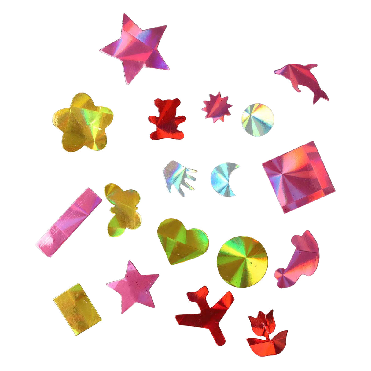 Jeu de formes adhésives brillantes Colorations, 2000 pcs.