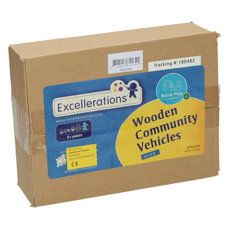 Colorations - camions jouets en bois - 10 pcs.