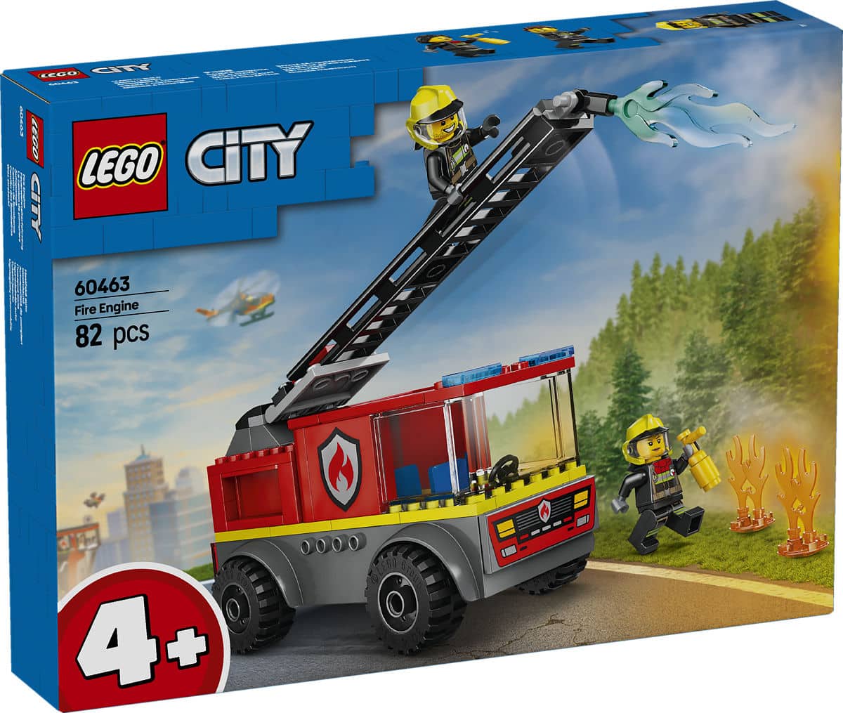 Lego City Fire Brigade Ladder Car With Figures - 60463