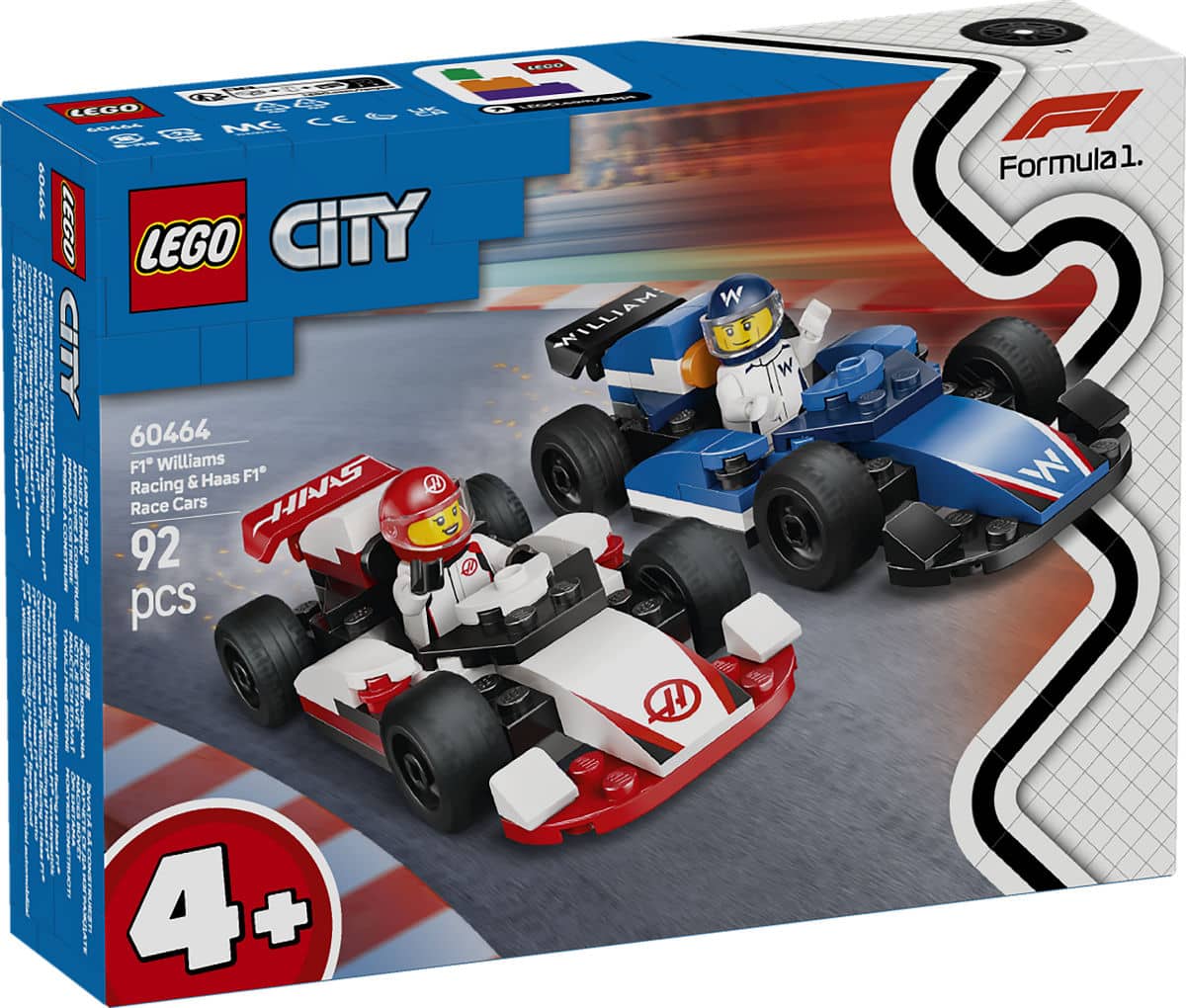 Lego F1 Haas und Williams rennen -60464