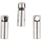 Embouts Creativ company, l: 8 mm, d 2 mm, argentés, 10 pièces 1 boîte