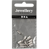 Embouts Creativ company, l: 8 mm, d 2 mm, argentés, 10 pièces 1 boîte