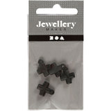 Croix d'entreprise Creativ, taille 10x10 mm, diamètre de trou 1,5 mm, noir, 4 pièces 1 boîte