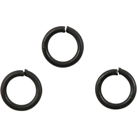 Bagues Creativ company, taille 7 mm, épaisseur 1 mm, noires, 50 pièces 1 boîte