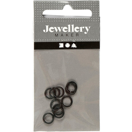 Bagues Creativ company, taille 7 mm, épaisseur 1 mm, noires, 50 pièces 1 boîte