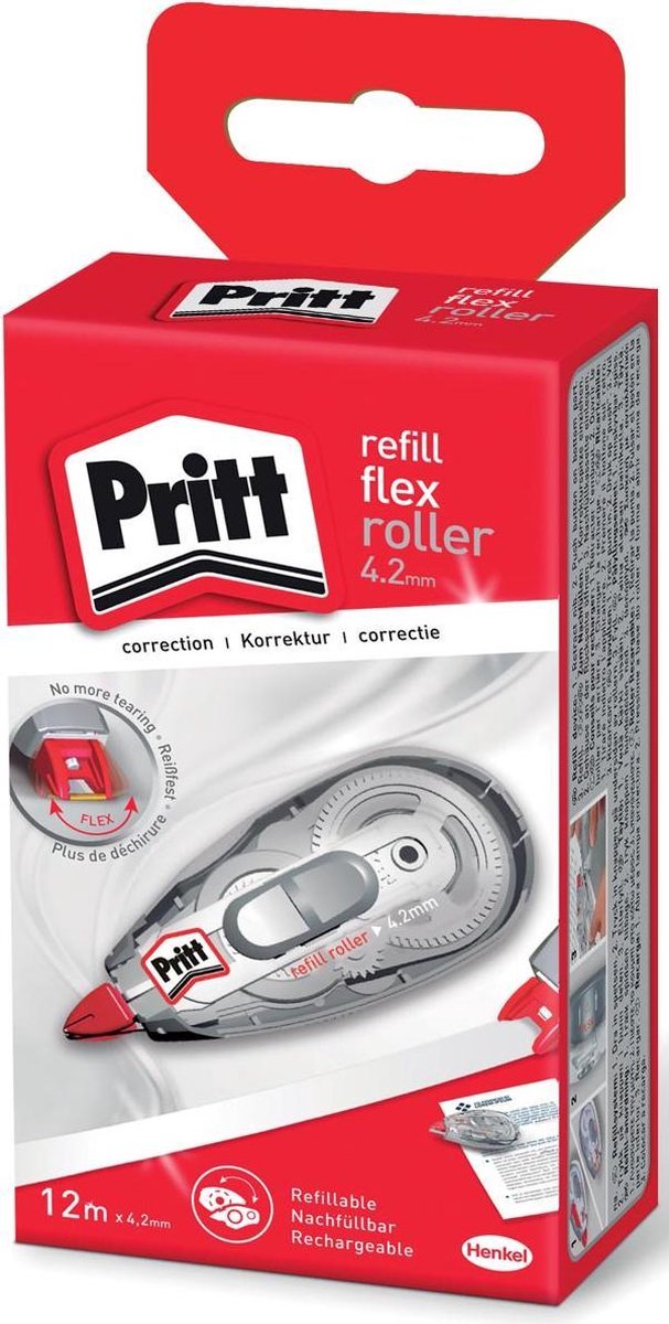 Rouleau correcteur Pritt compact | rouleau 4,2 x 10 mm | rouleau de correction d'école de bureau.