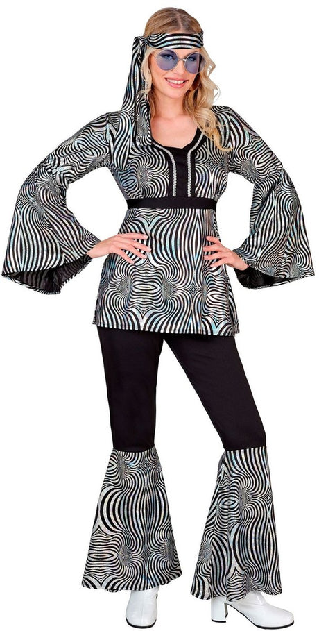 Widmann costume groovy années 70 disco argent xxl femme