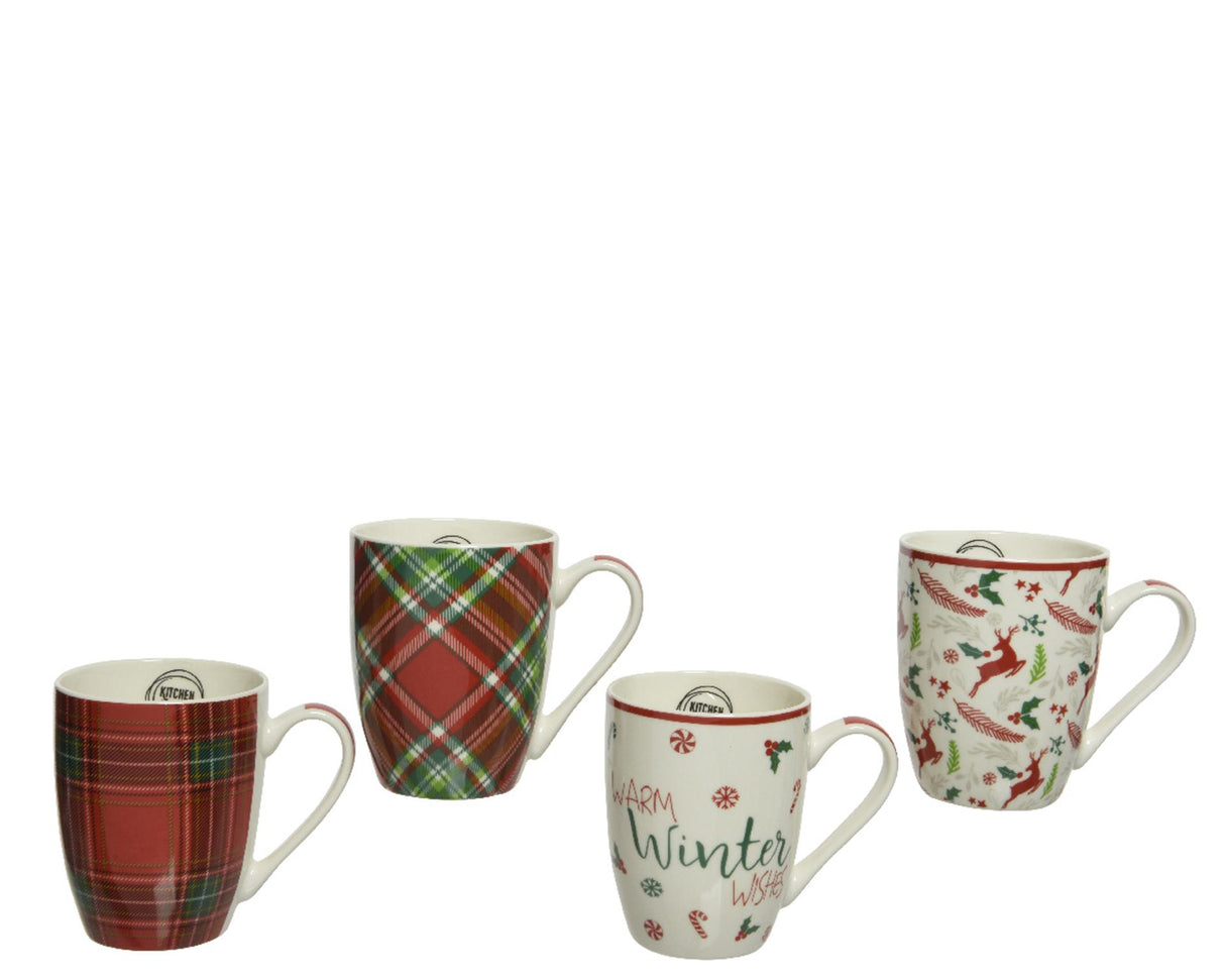 Decoris Tasse de Noël en porcelaine 340ml