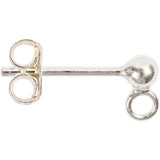 Creativ company boucles d'oreilles clous, L : 13 mm, argent, 10 pièces, 1 boîte