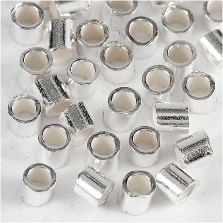 Perles à écraser Creativ company, d 2 mm, argent, 50 pièces 1 boîte