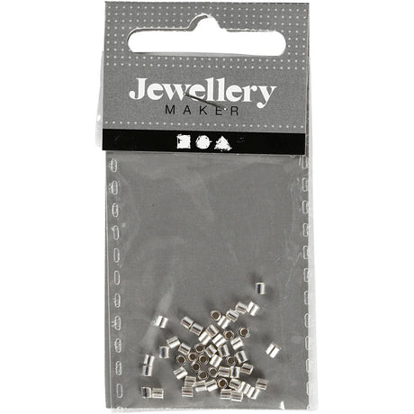 Perles à écraser Creativ company, d 2 mm, argent, 50 pièces 1 boîte