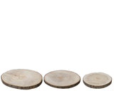 Plaque de base en bois Decoris dia37cm 3 pièces