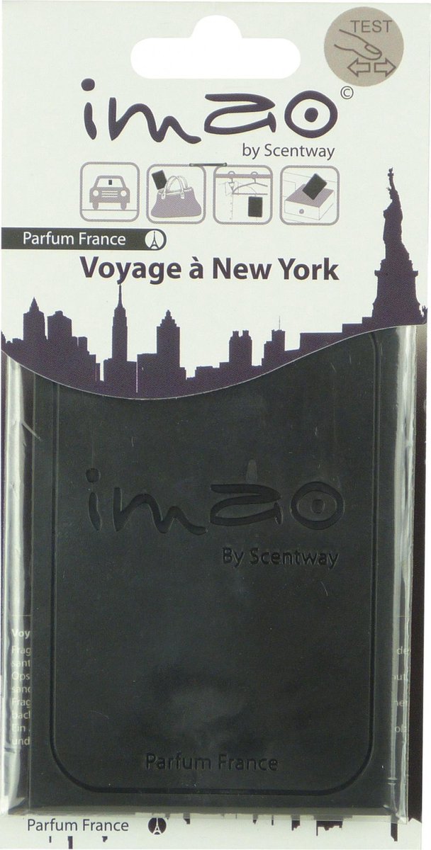 Imao new york - luchtverfrisser - voor in de auto - zwart - 1 stuk