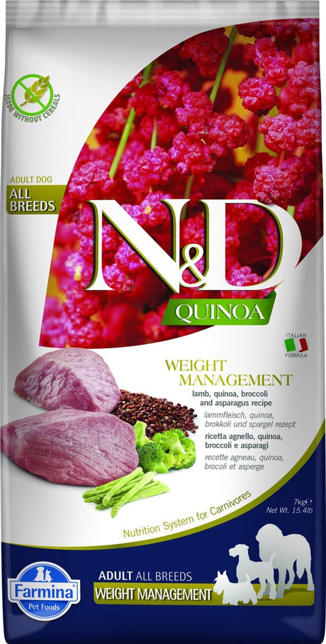 Farmina n d quinoa pour chien sans céréales gestion du poids adulte 7 kg - chien