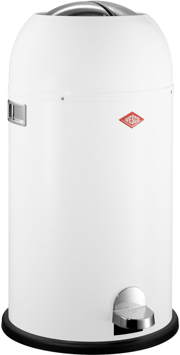 Poubelle Wesco kickmaster | poubelle à pédale | 33 litres | métal - blanc | poubelle - fabriquée en Allemagne