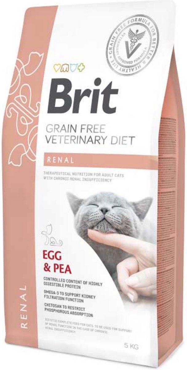 Brit régime vétérinaire chat - sans céréales - rénal - 2 kg