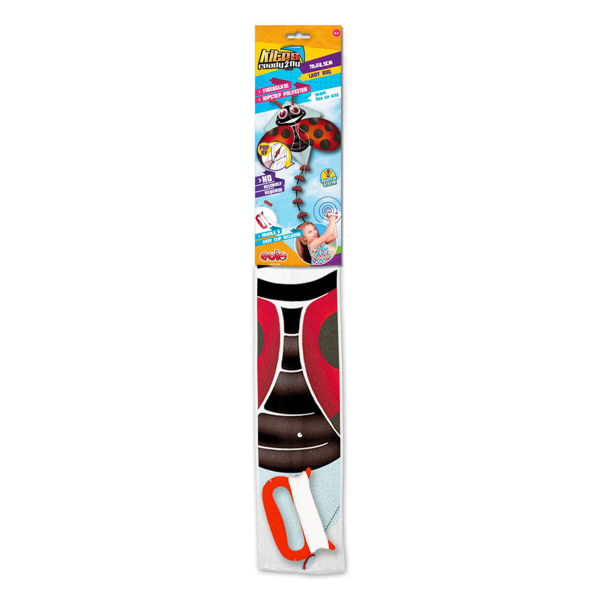 Kites Ready 2 Fly - Pop -Up Nylon Vlieger Lady Beast
