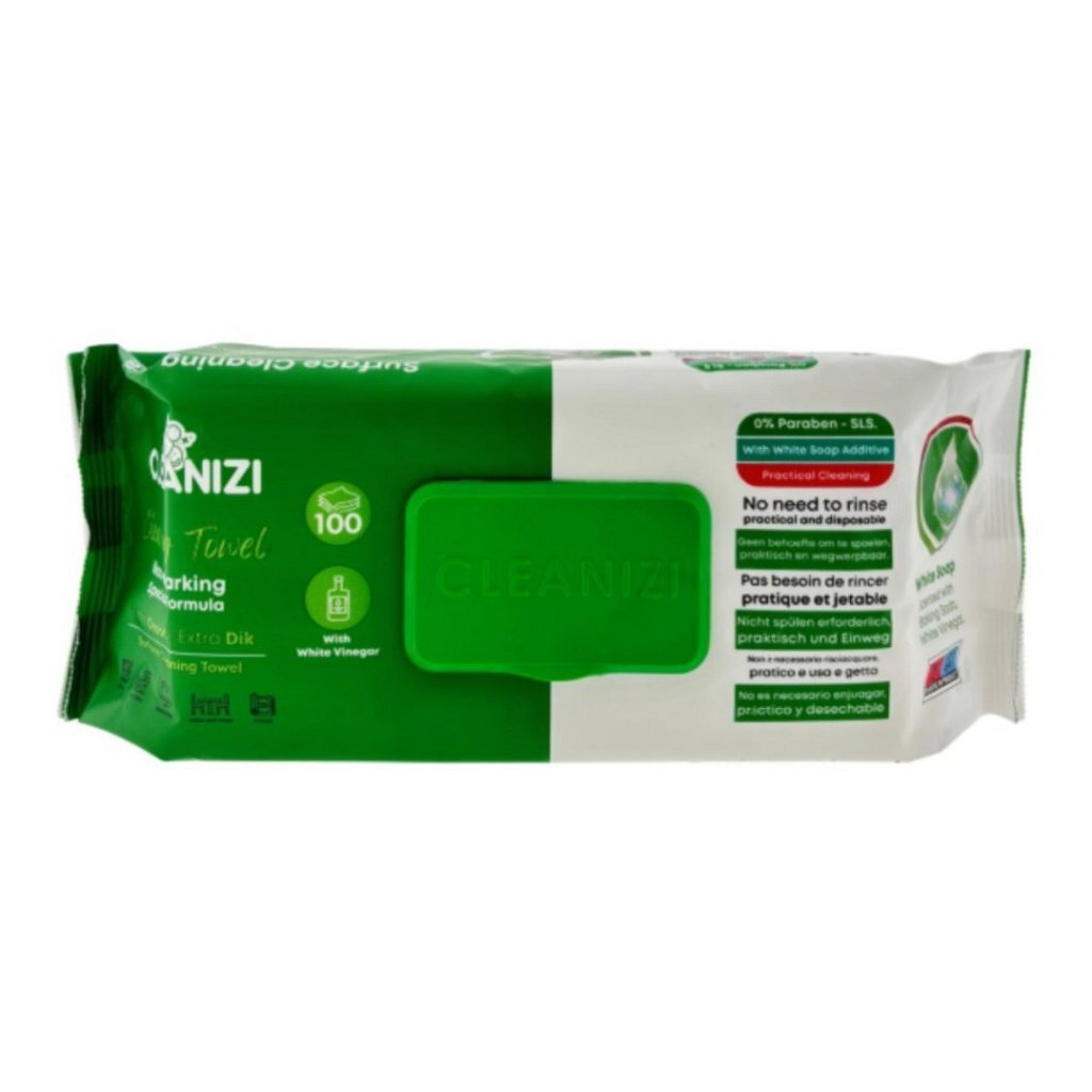 Serviettes de nettoyage Cleanizi 100pcs big-pack extra épaisses avec du savon | 3 pièces