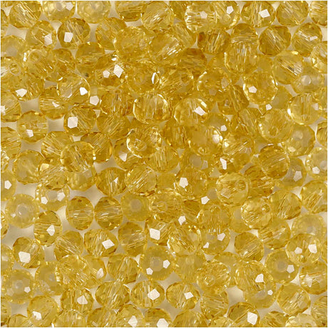 Creativ Company Facet Beads Yellow, 45th.