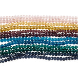 Creativ company perles de verre et à facettes, d 4 mm, diamètre du trou 1 mm, 12x45 pièce 1 boîte
