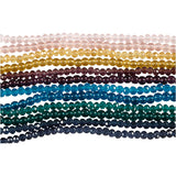 Creativ company perles de verre et à facettes, d 4 mm, diamètre du trou 1 mm, 12x45 pièce 1 boîte